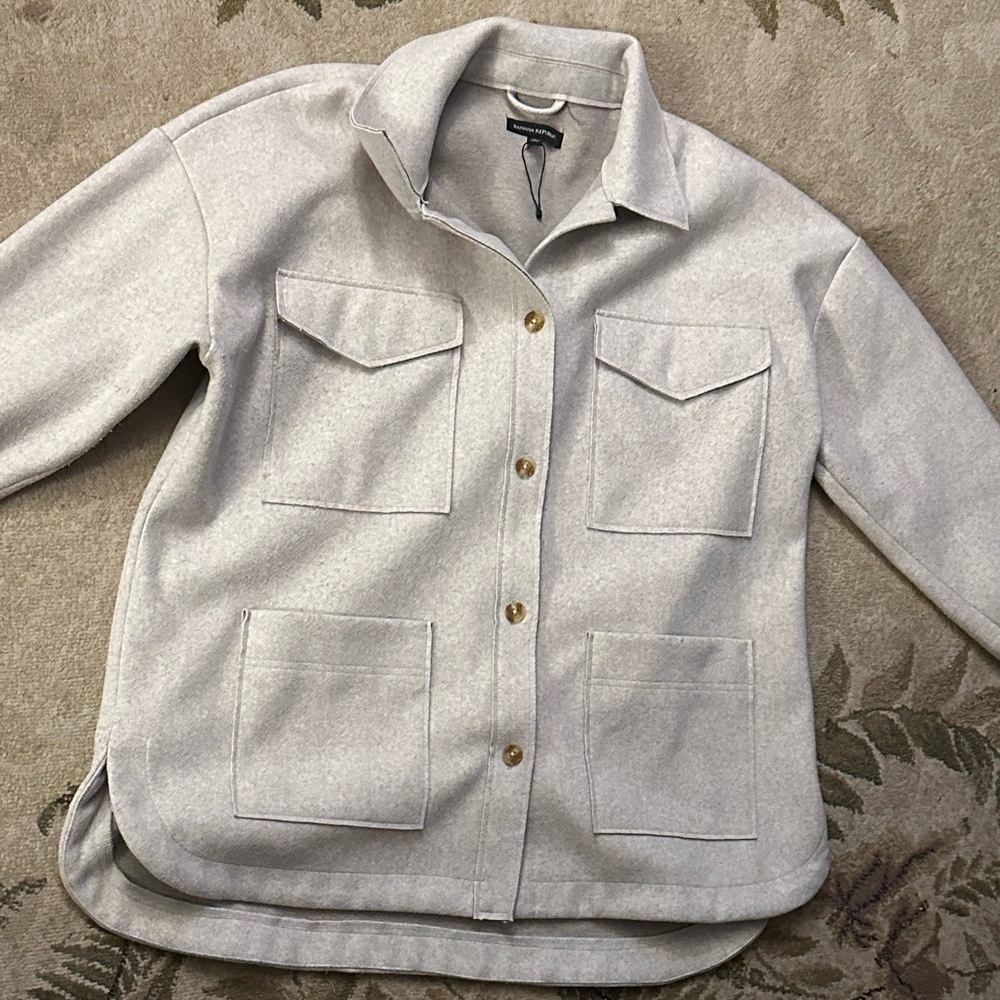 Banana Republic Stone Gray Utility Jacket